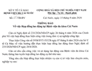 THÔNG BÁO  HỢP ĐỒNG LAO ĐỘNG TẠI BỆNH VIỆN ĐA KHOA CÁI NƯỚC